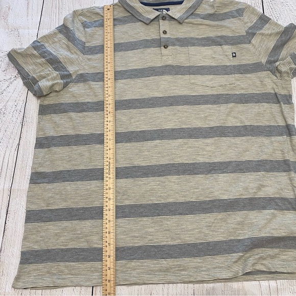 The North Face Gray and Cream Striped Polo Shirt XXL - Picture 7 of 8